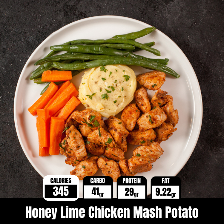 Honey Lime Chicken Mash Potato — Eatwell comfort food halftone counterweight