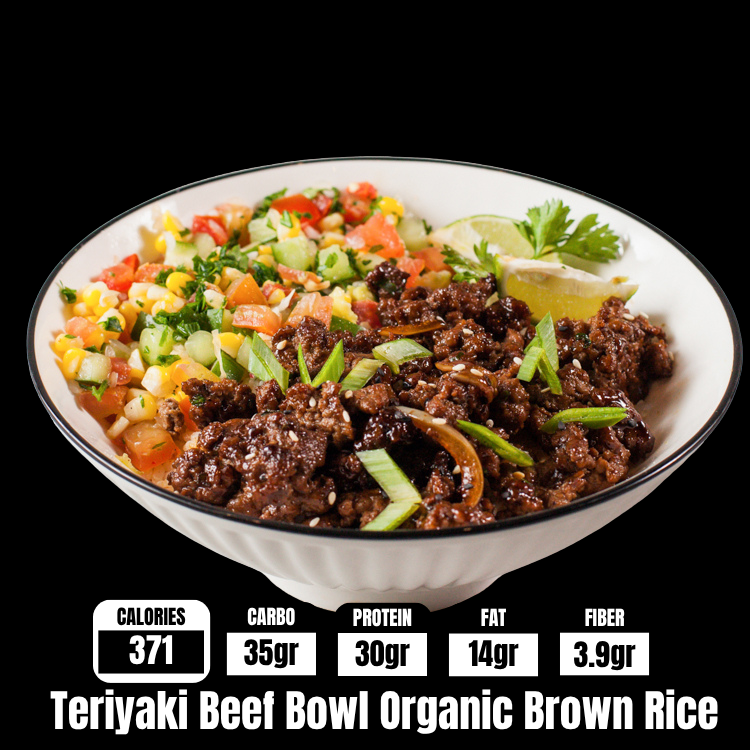 Teriyaki Beef Bowl Organic Brown Rice