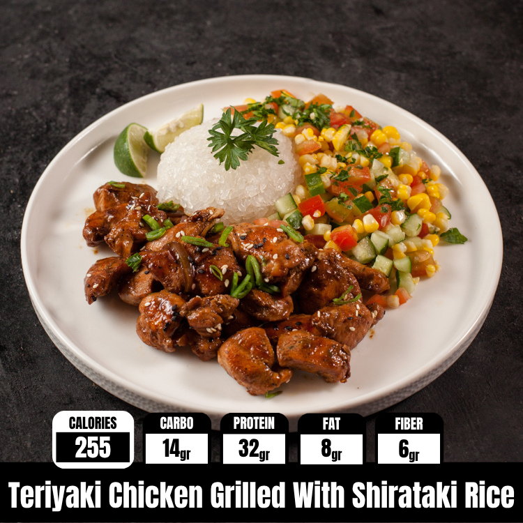 Teriyaki Chicken Grilled With Shirataki Rice